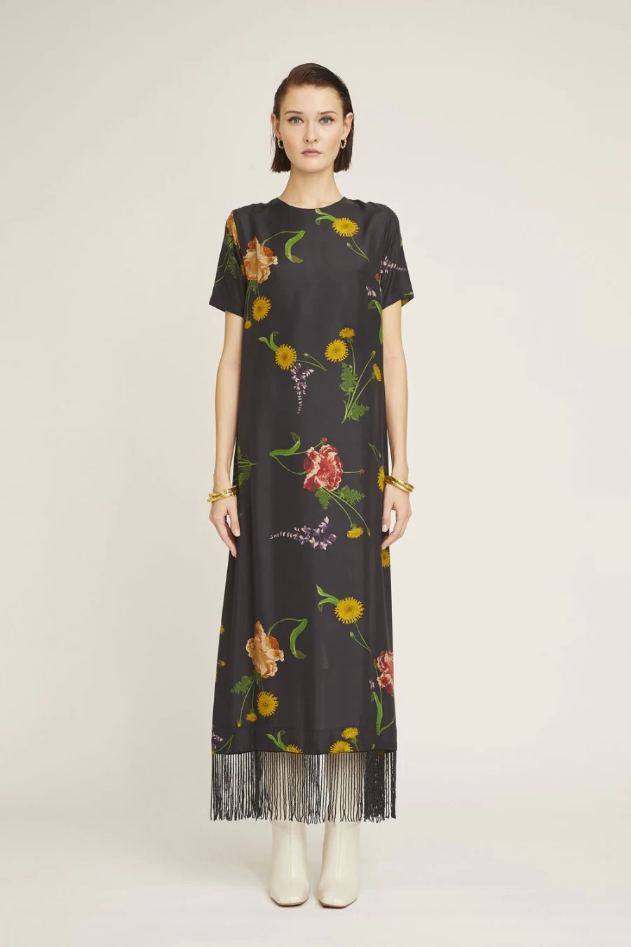 Isla & White Women's Calie Dress - Elegant Floral Summer Dress for Women