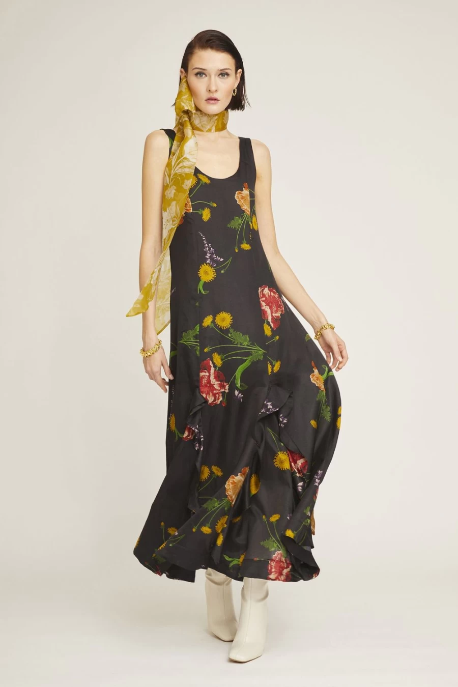 Isla & White Women's Babetta Dress - Elegant Flowy Boho Chic Summer Dress