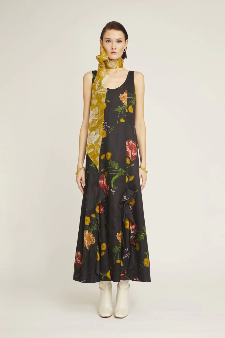 Isla & White Women's Babetta Dress - Elegant Flowy Boho Chic Summer Dress