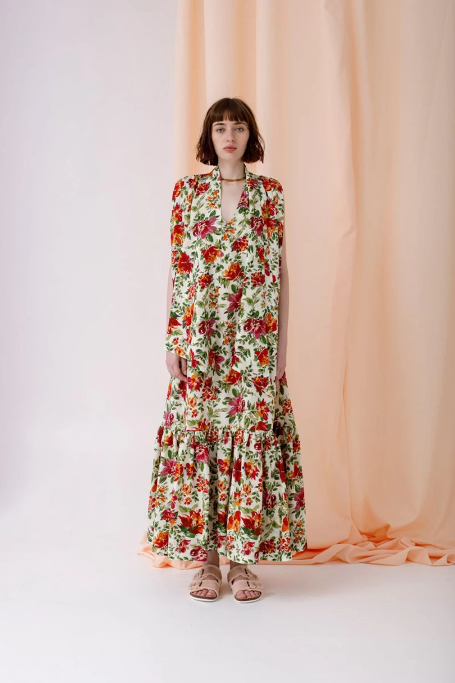 Isla & White Women's Narin Dress - Elegant Floral Summer Dress for Women