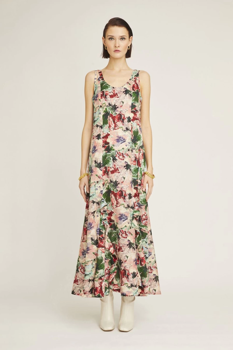 Isla & White Women's Babetta Dress - Elegant Flowy Boho Chic Summer Dress